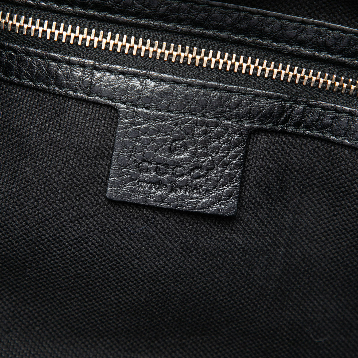 Gucci Tall Pebbled Calfskin Bamboo Shopper Tote