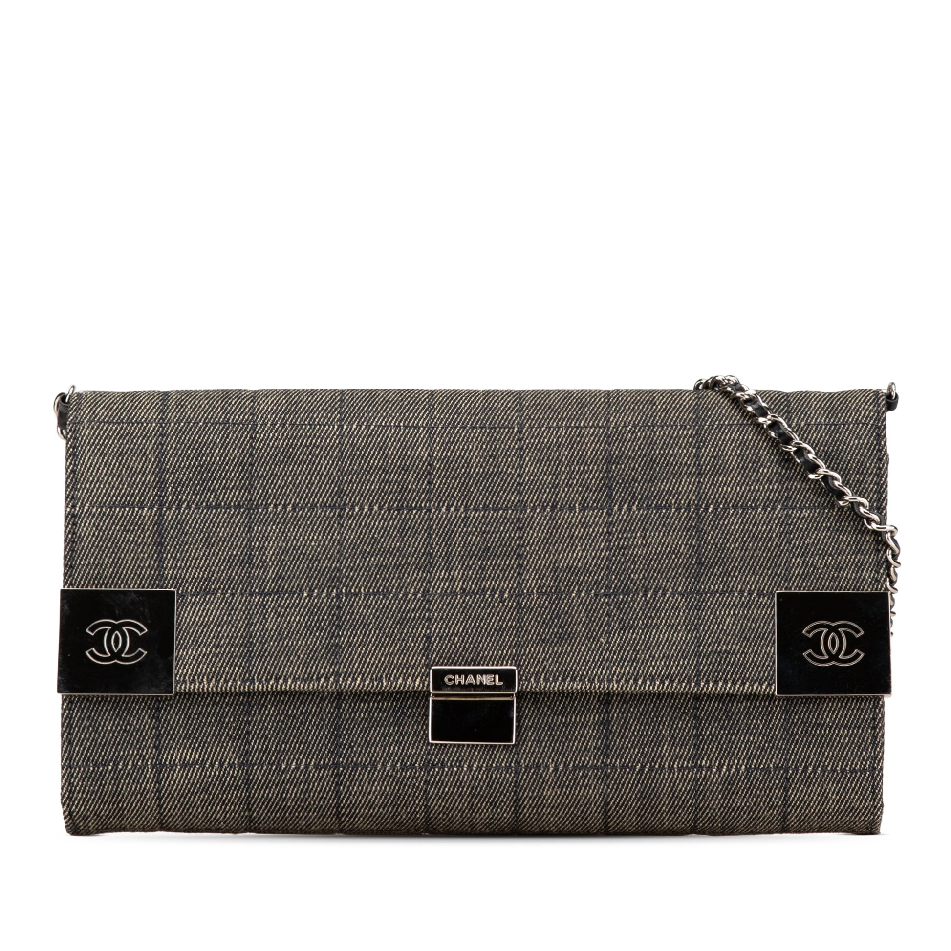 Chanel CC Choco Bar Denim Chain Flap