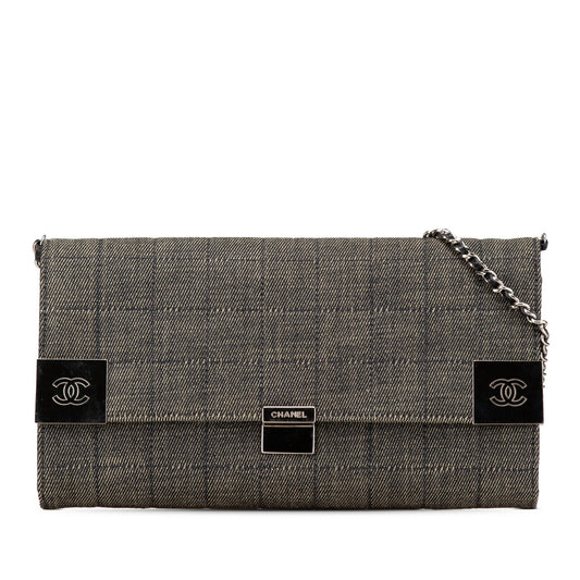 Chanel CC Choco Bar Denim Chain Flap