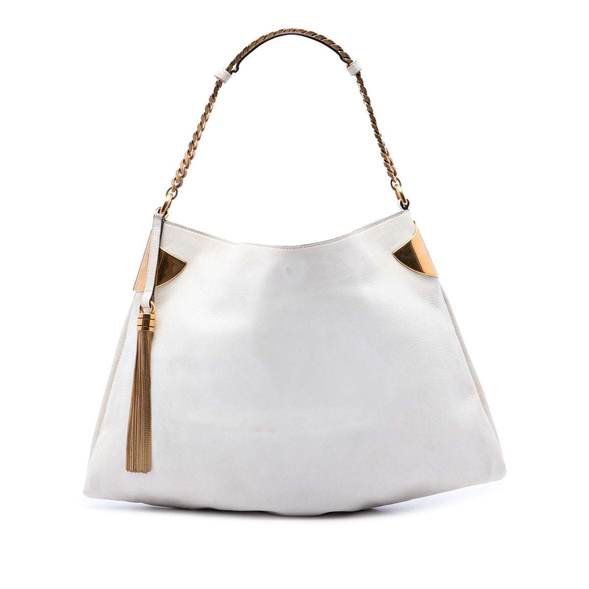 Gucci Medium Leather 1970 Hobo — White