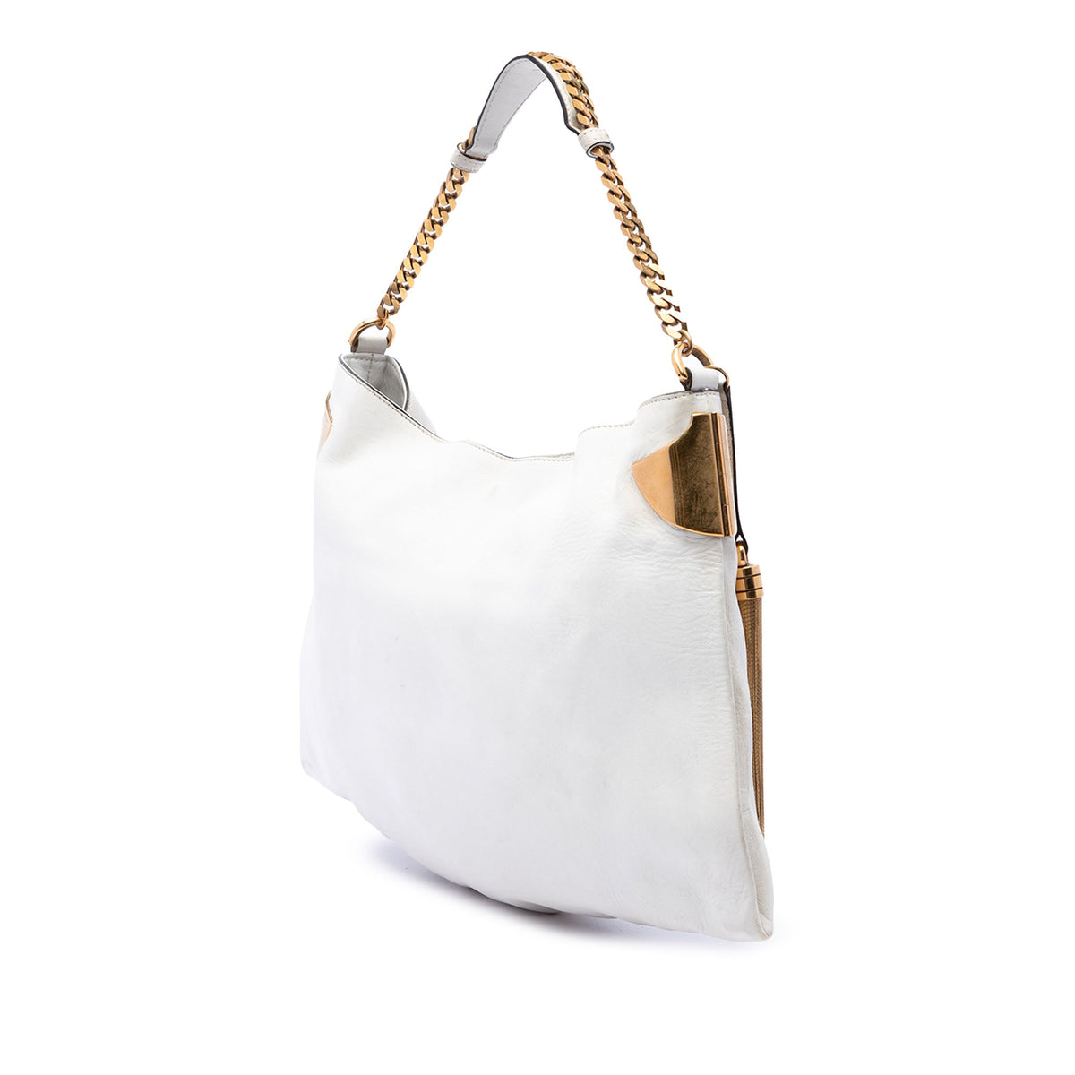 Gucci Medium Leather 1970 Hobo — White