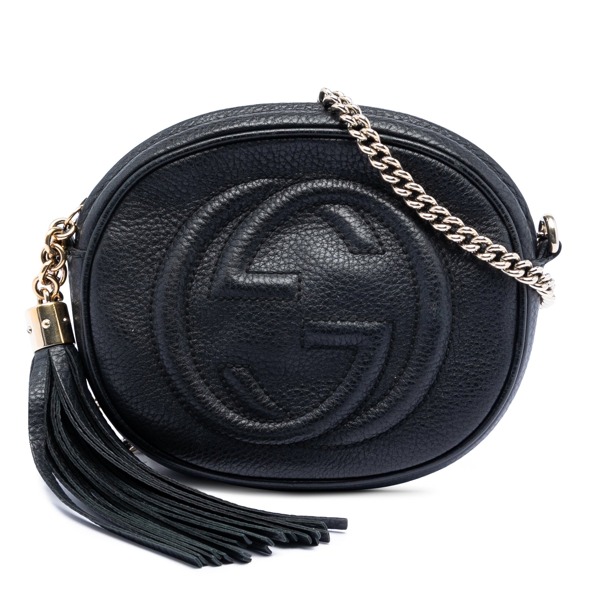 Gucci Mini Pebbled Calfskin Soho Chain Crossbody