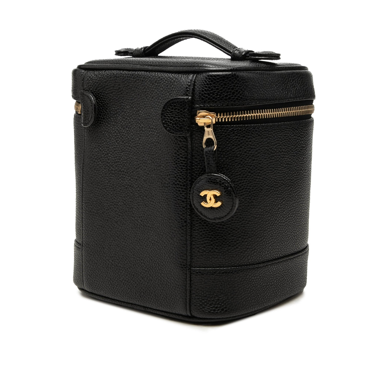 Chanel CC Caviar Vanity Case — Black