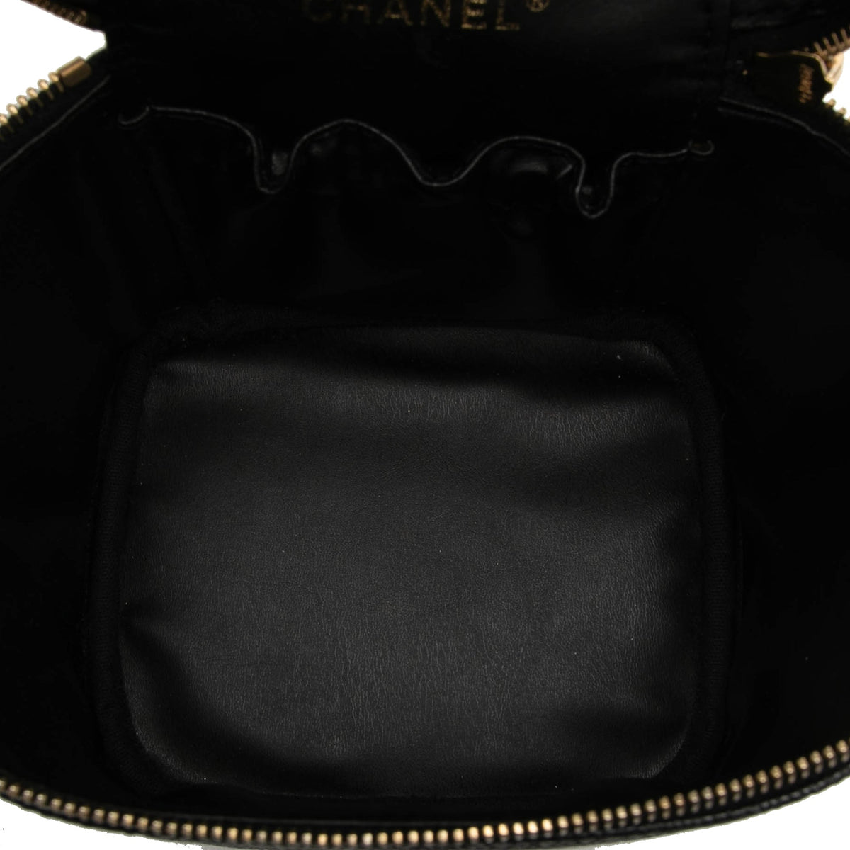 Chanel CC Caviar Vanity Case — Black