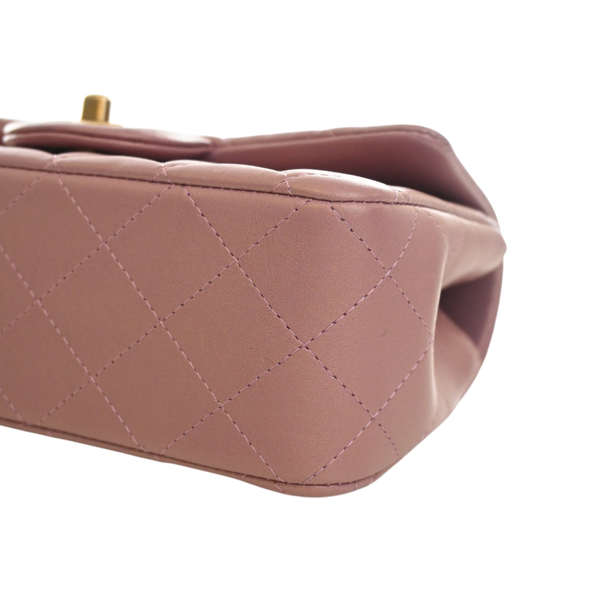 Chanel Mini Rectangular Classic Lambskin Top Handle Flap