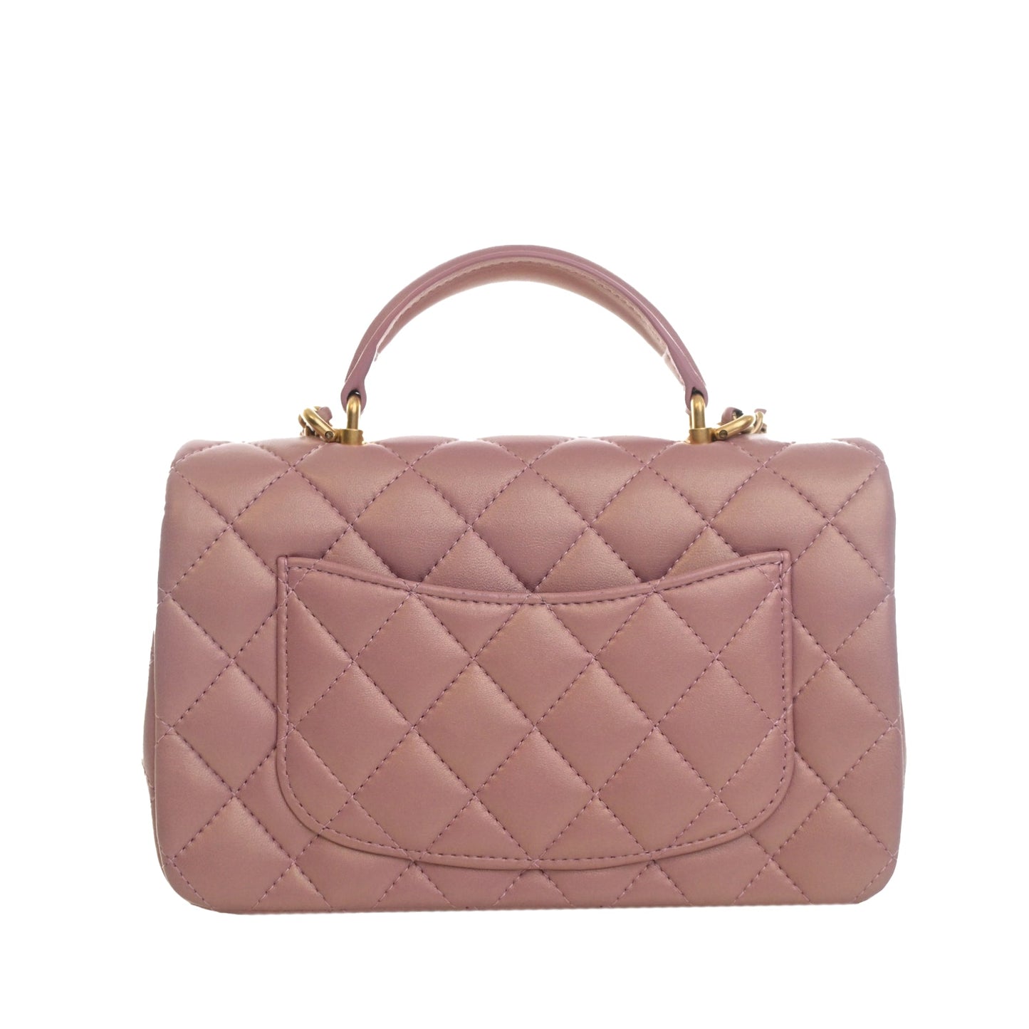 Chanel Mini Rectangular Classic Lambskin Top Handle Flap