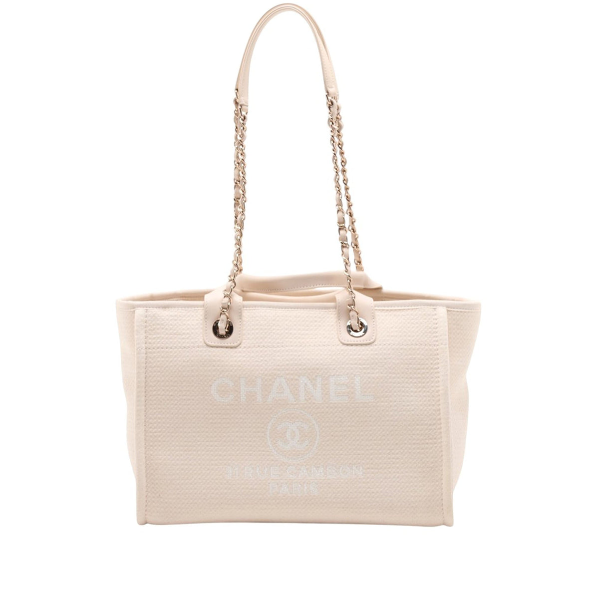 Chanel Medium Canvas Deauville Tote — Pink