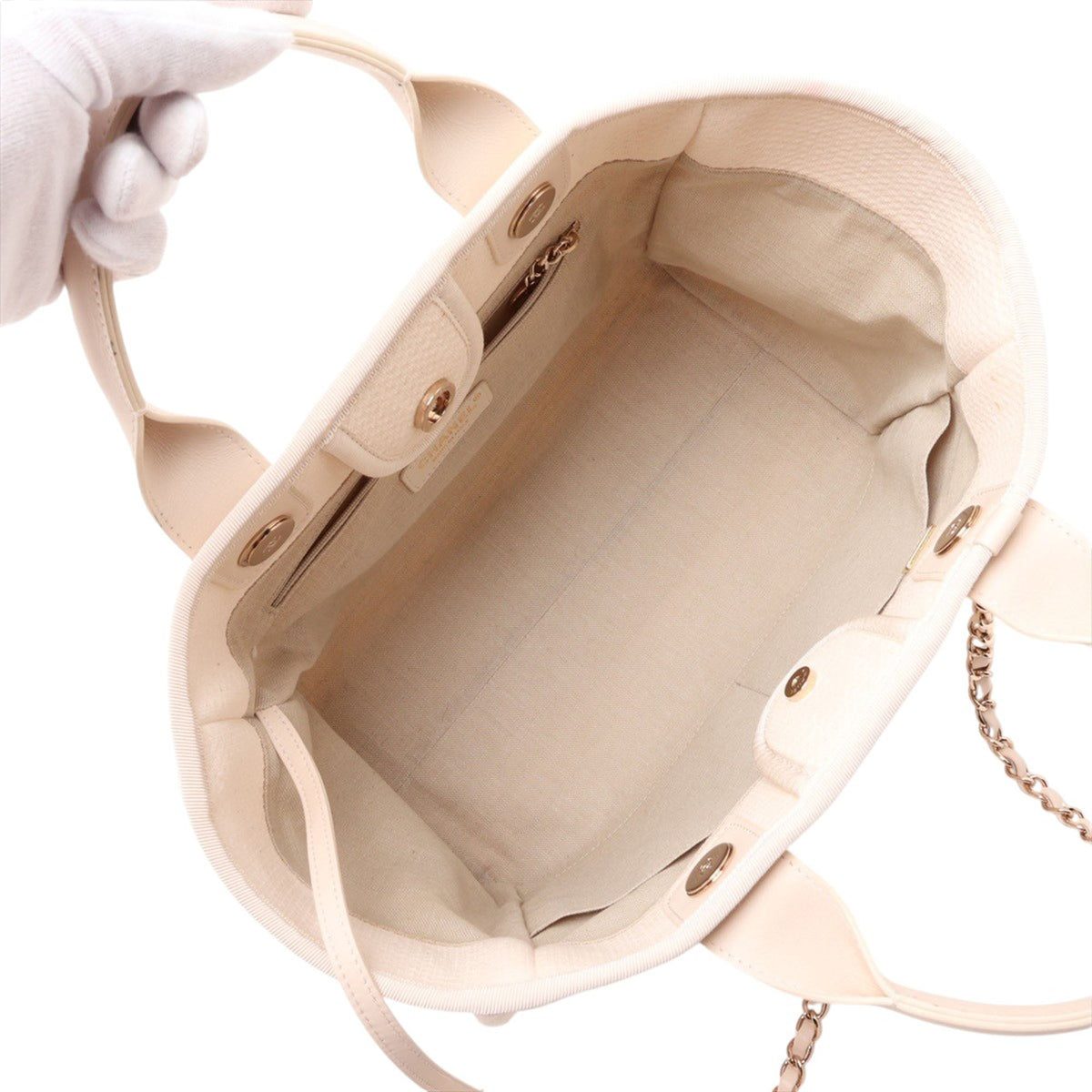 Chanel Medium Canvas Deauville Tote — Pink