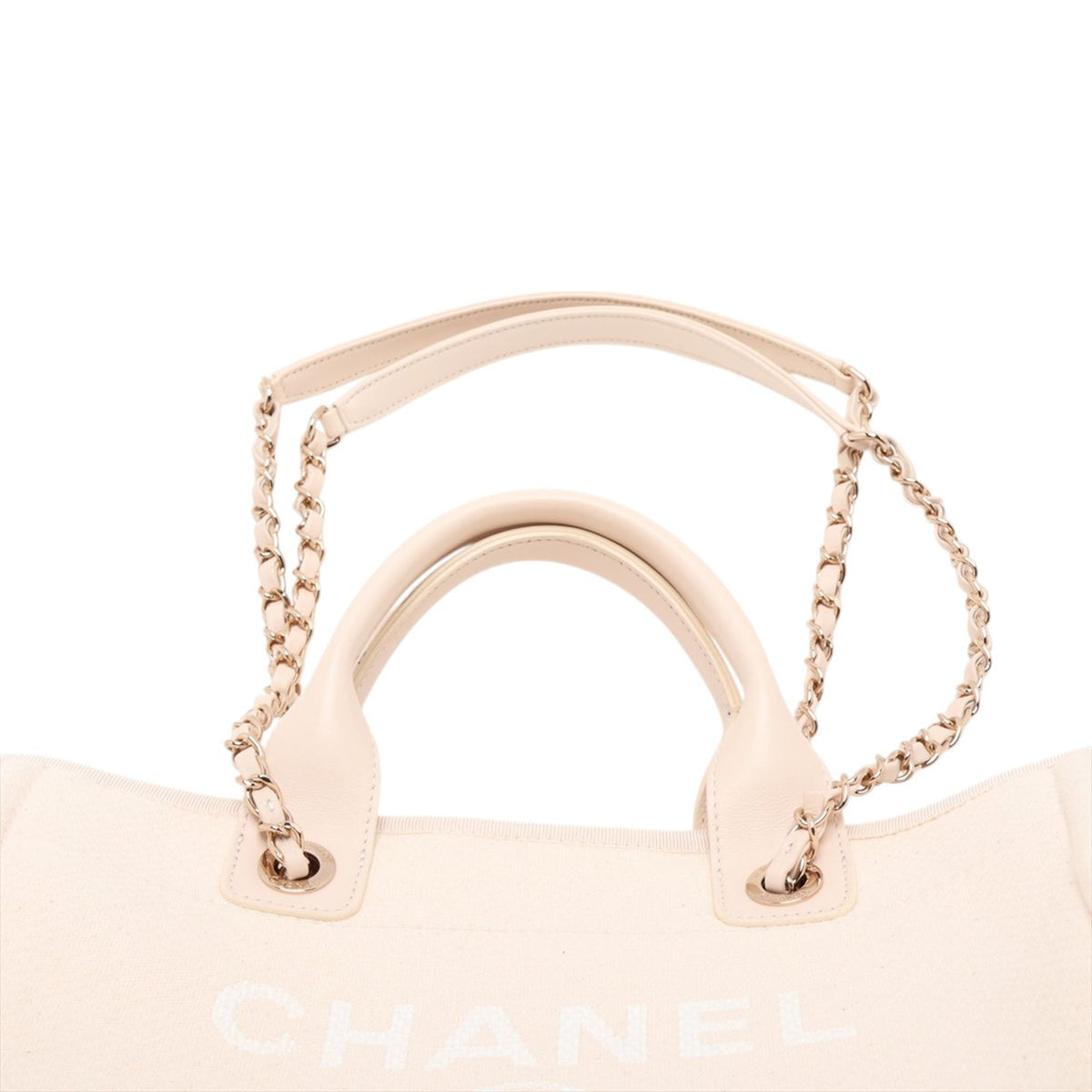 Chanel Medium Canvas Deauville Tote — Pink