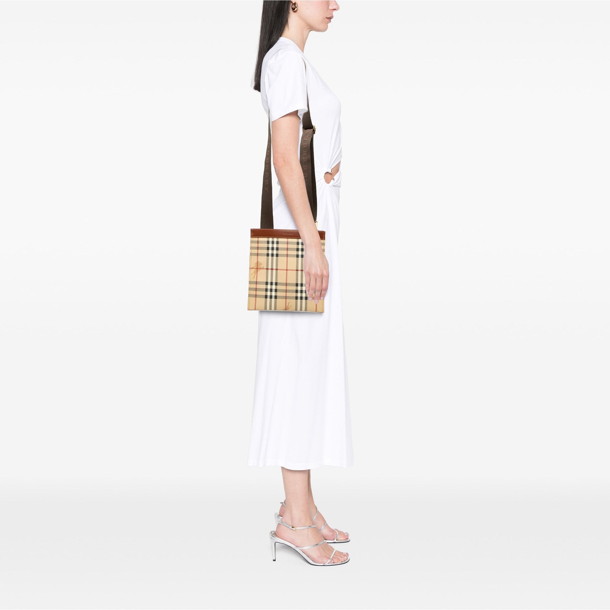 Burberry Haymarket Check Coated Canvas Crossbody