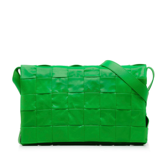 Bottega Veneta Maxi Paper Calfskin Intrecciato Cassette Crossbody