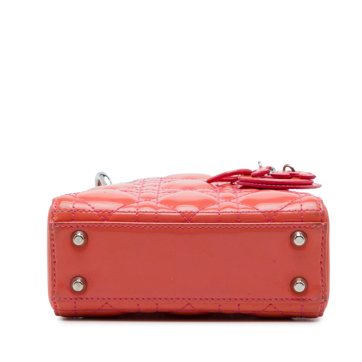 Dior Micro Patent Cannage Lady Dior — Orange
