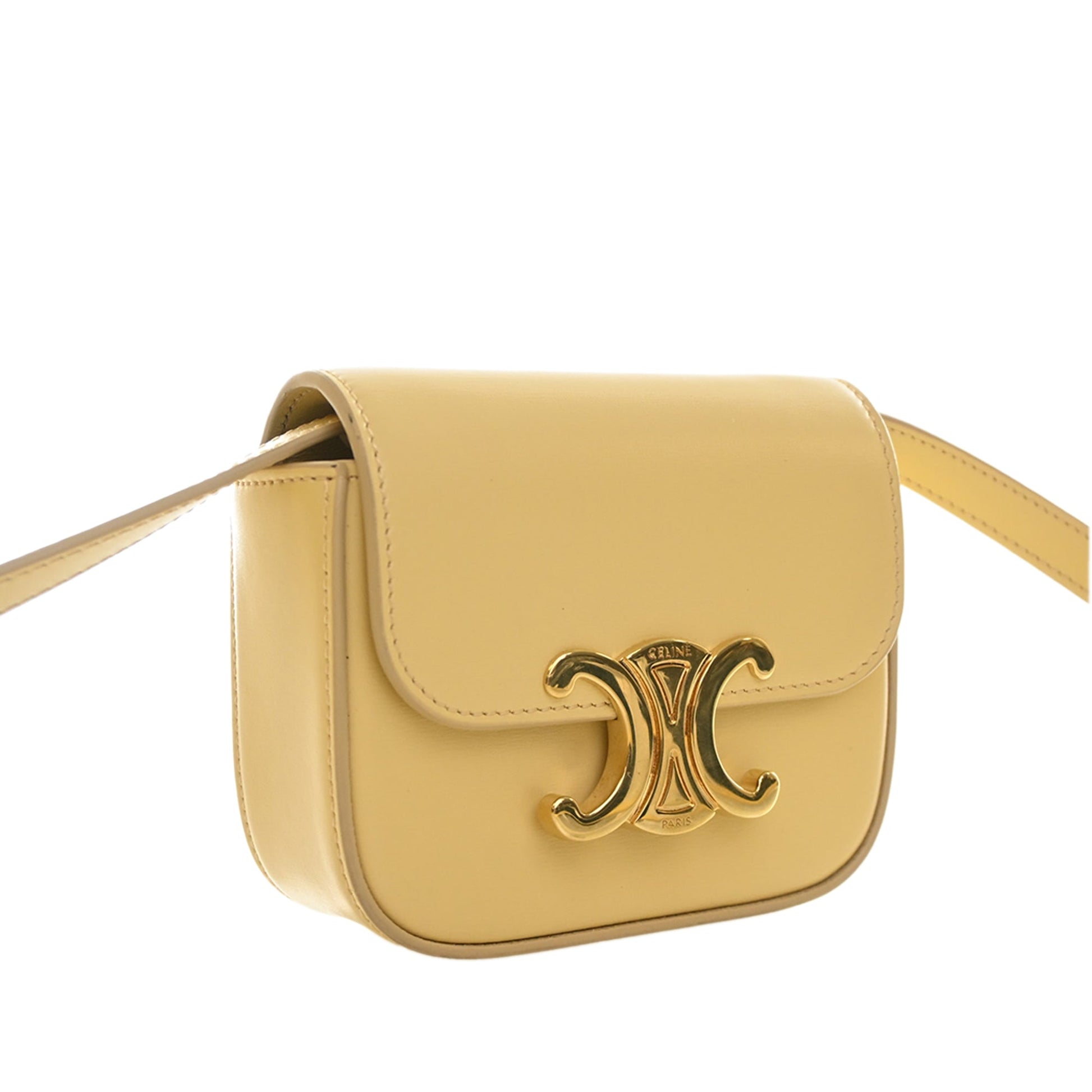 Celine Mini Shiny Calfskin Triomphe Crossbody