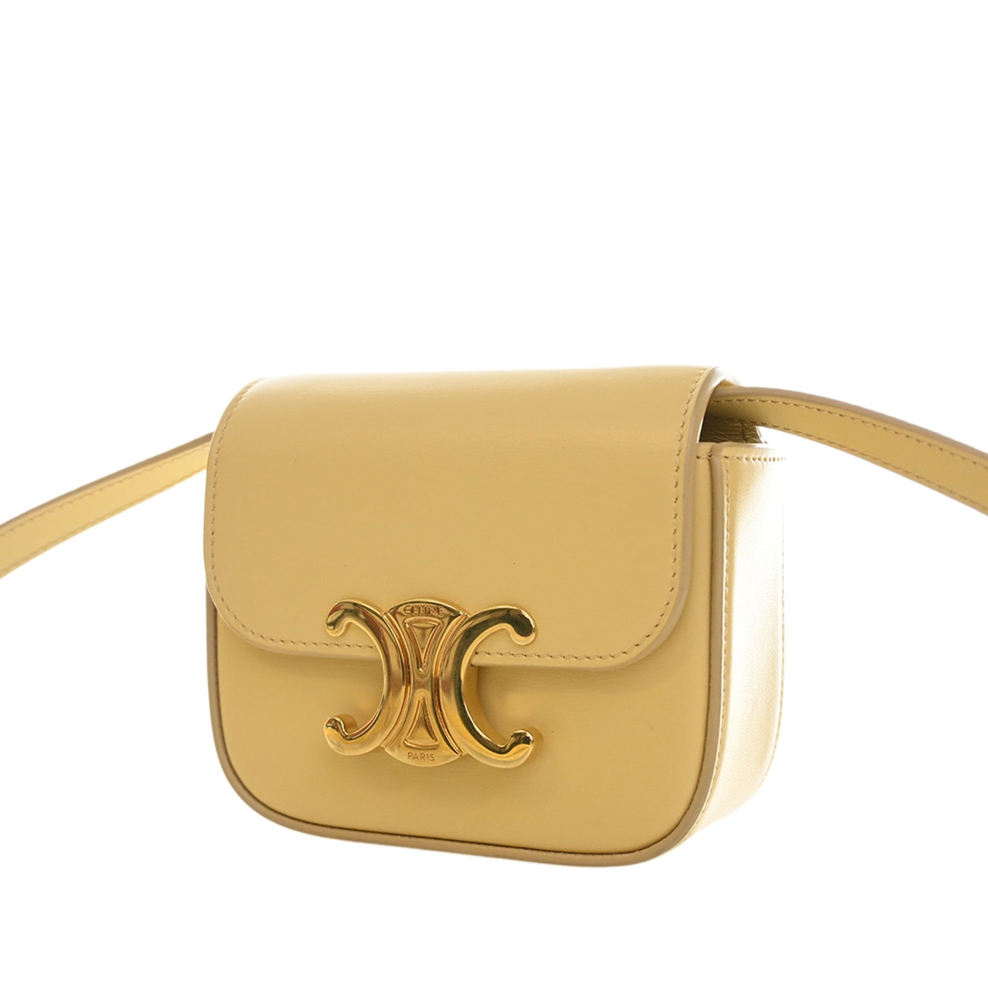 Celine Mini Shiny Calfskin Triomphe Crossbody