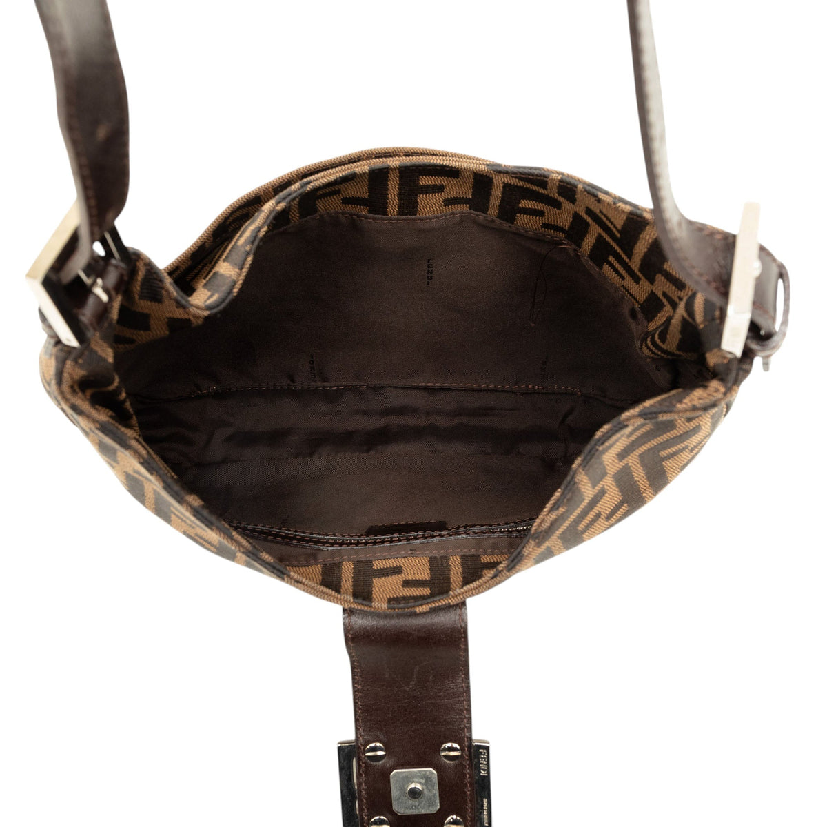 Fendi Zucca Canvas Shoulder Bag — Brown