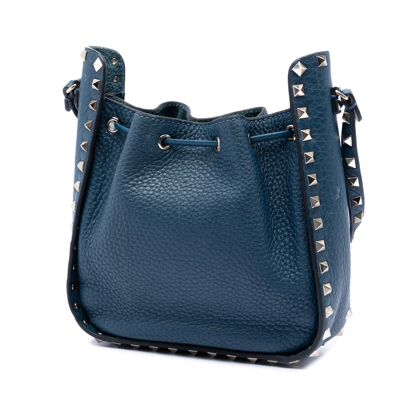 Valentino Small Grained Calfskin Rockstud Bucket Bag