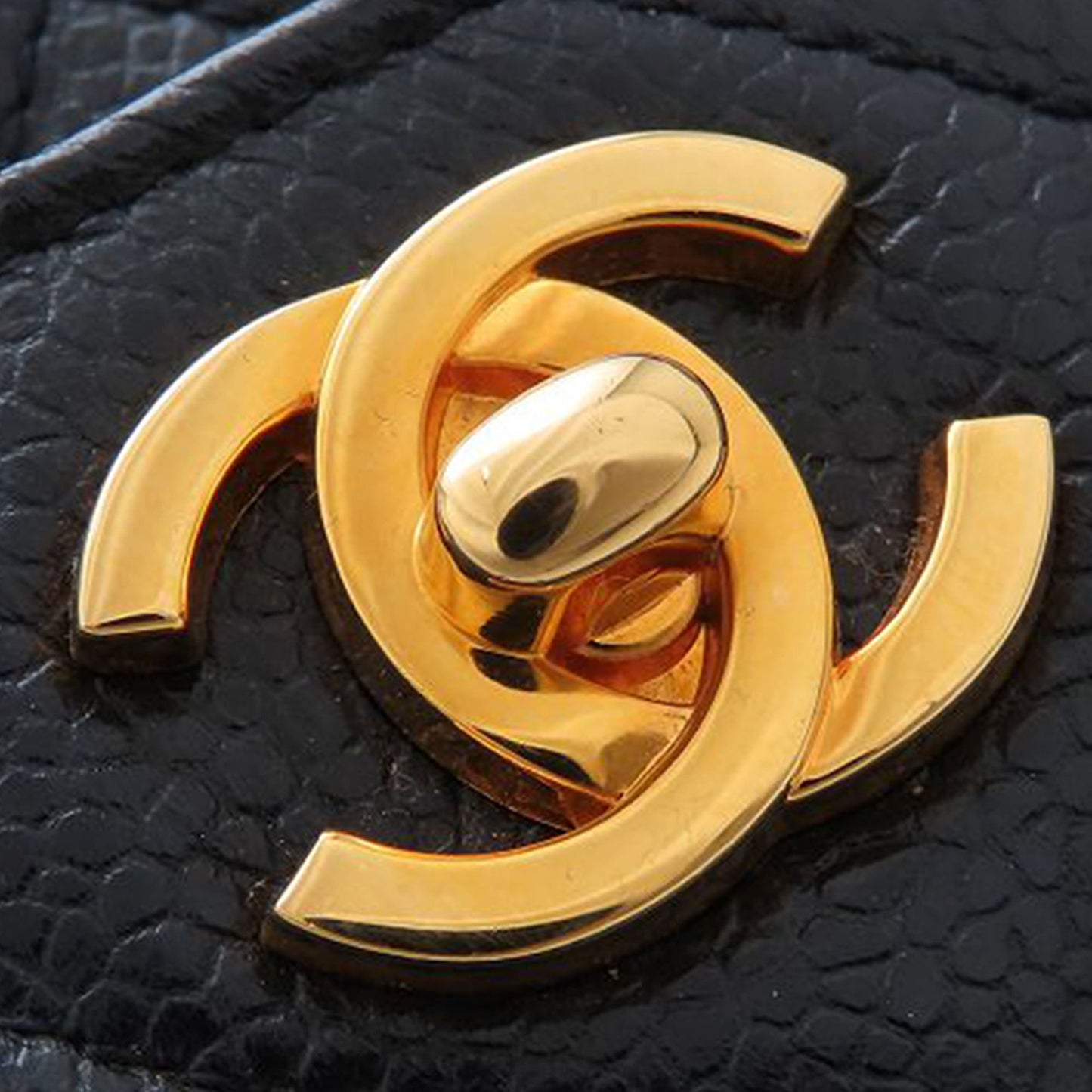 Chanel CC Quilted Caviar Front Pocket Shoulder Bag