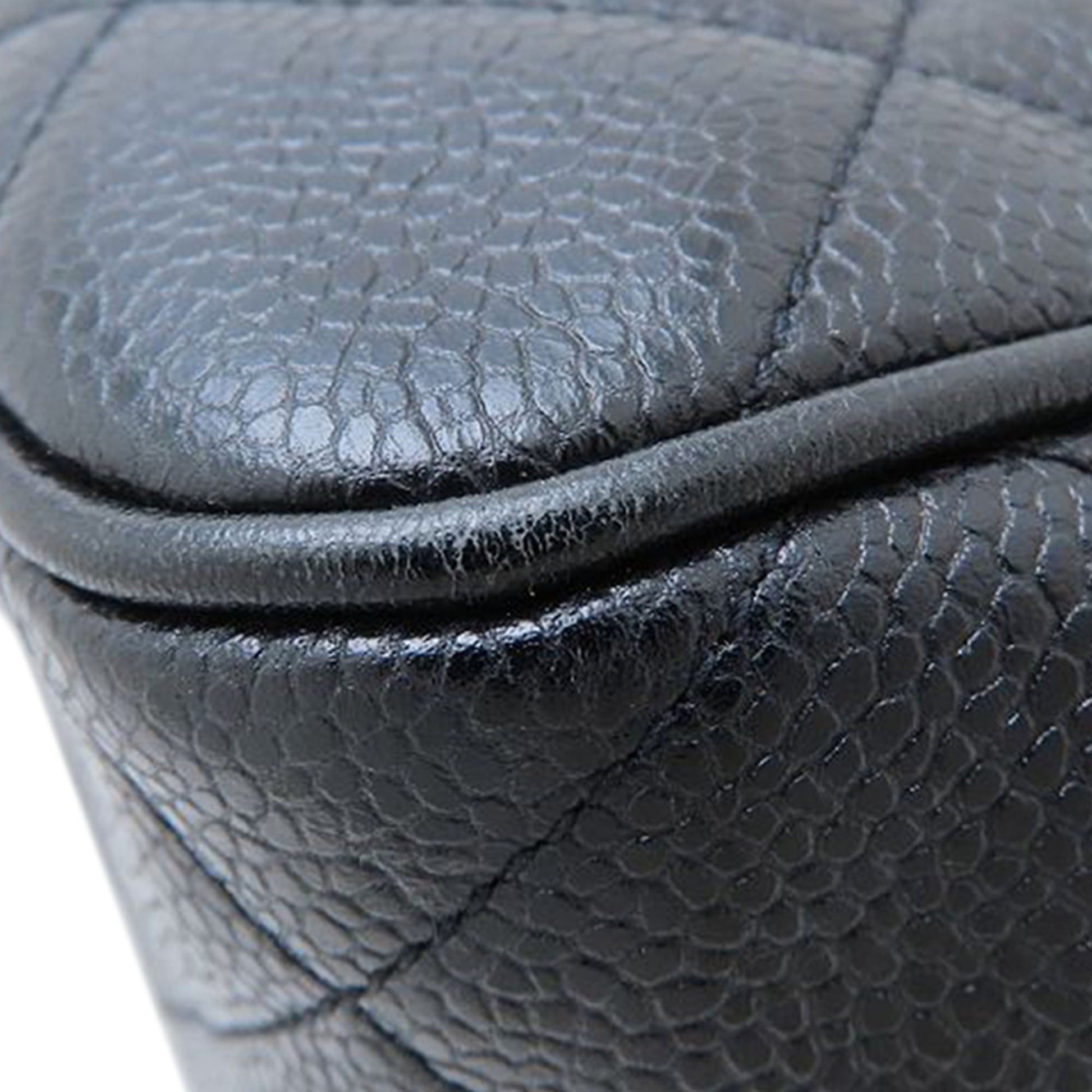 Chanel CC Quilted Caviar Front Pocket Shoulder Bag