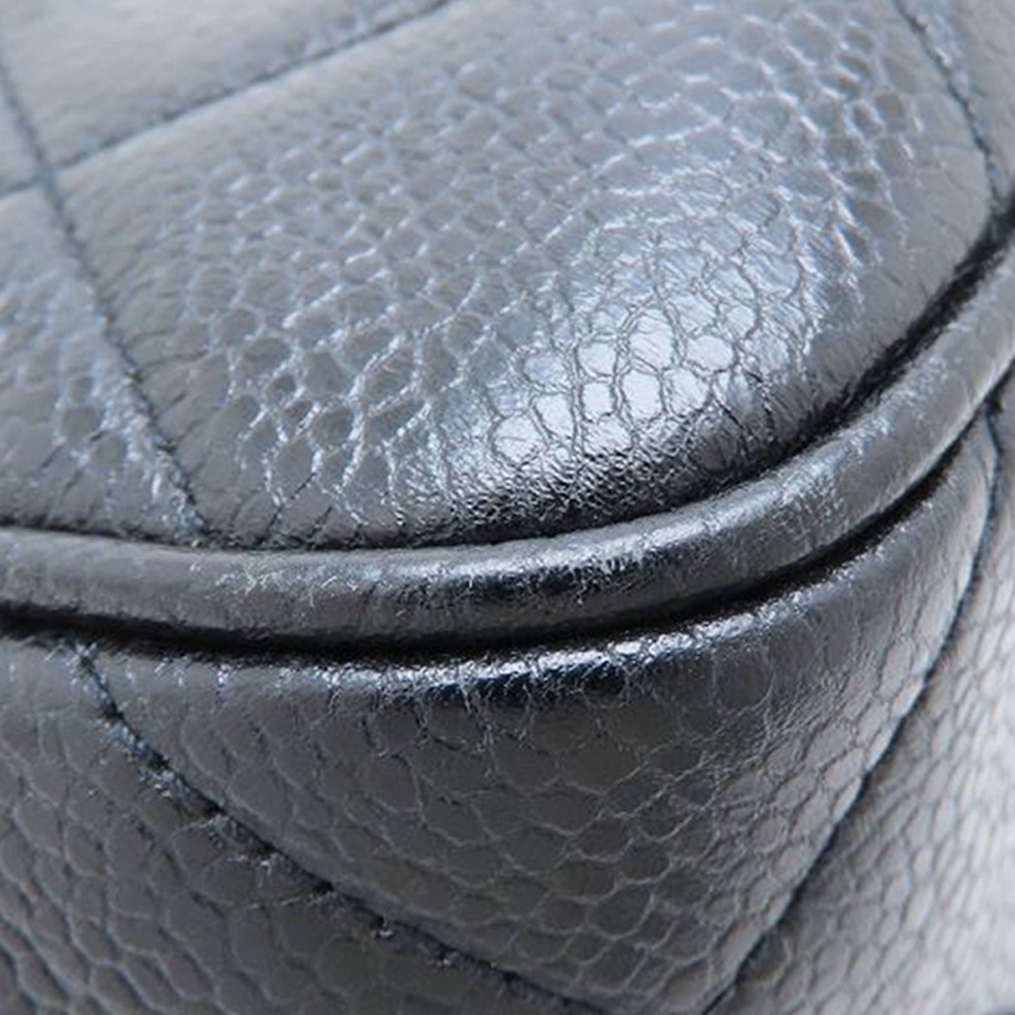 Chanel CC Quilted Caviar Front Pocket Shoulder Bag
