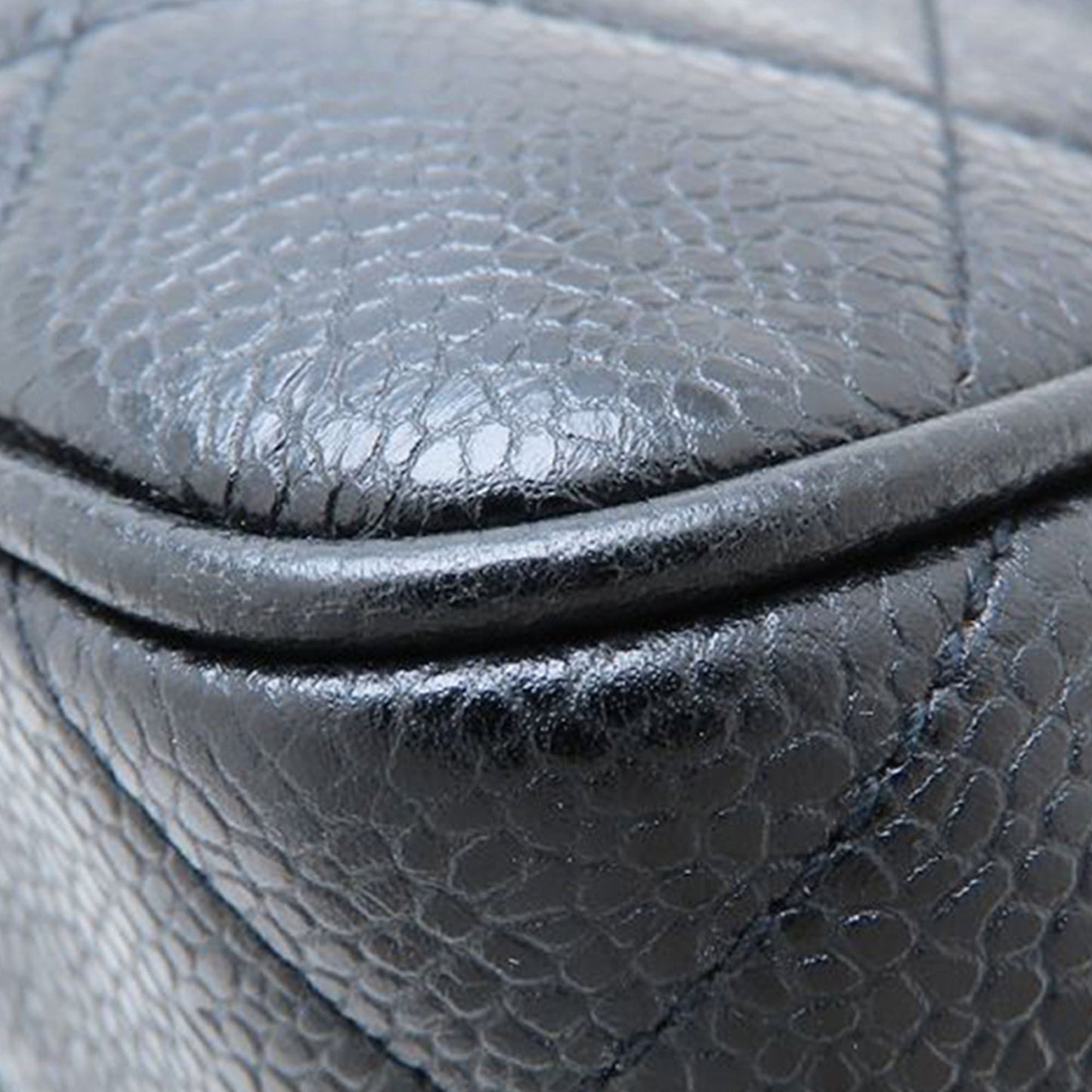 Chanel CC Quilted Caviar Front Pocket Shoulder Bag