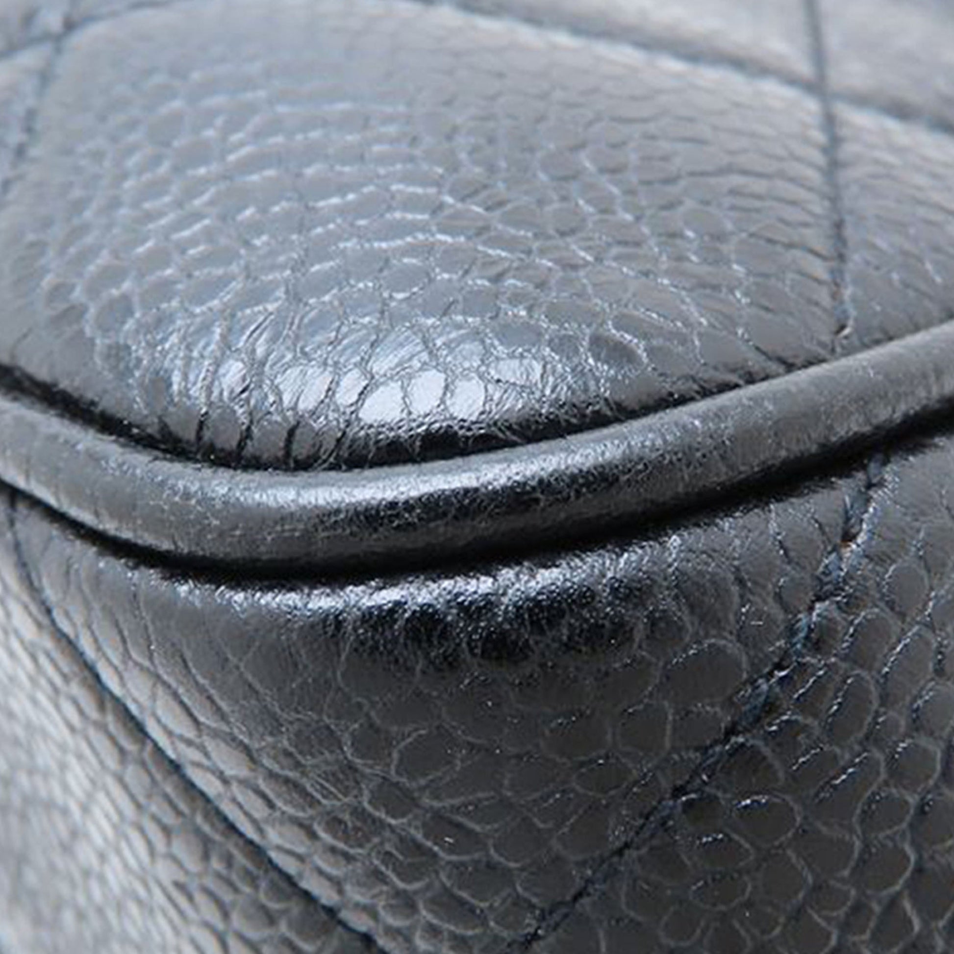 Chanel CC Quilted Caviar Front Pocket Shoulder Bag