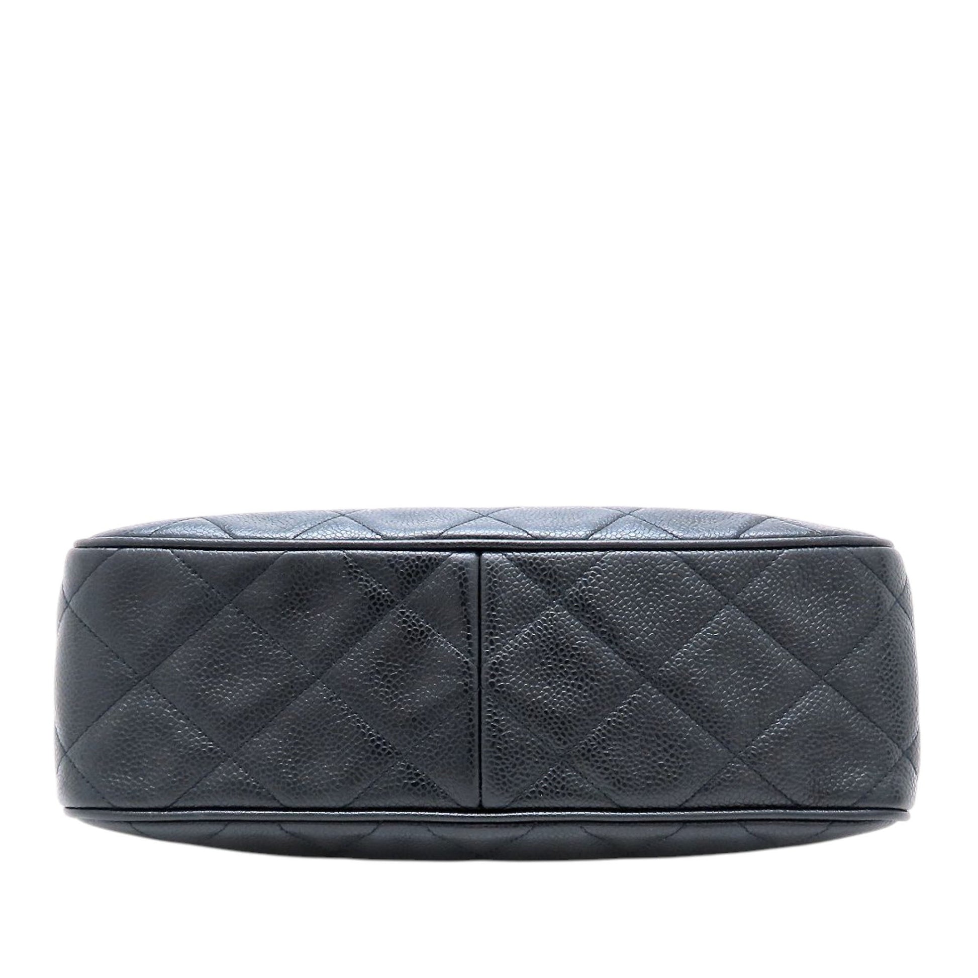 Chanel CC Quilted Caviar Front Pocket Shoulder Bag