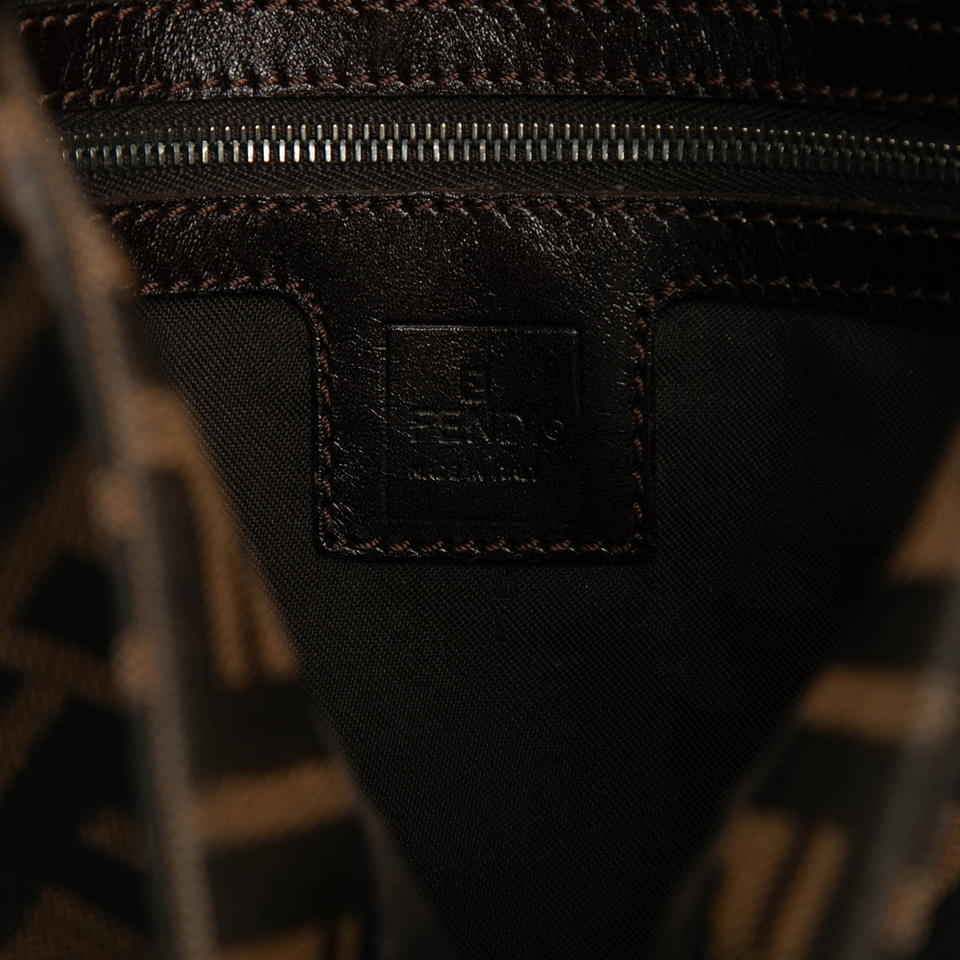 Fendi Zucca Canvas Shoulder Bag