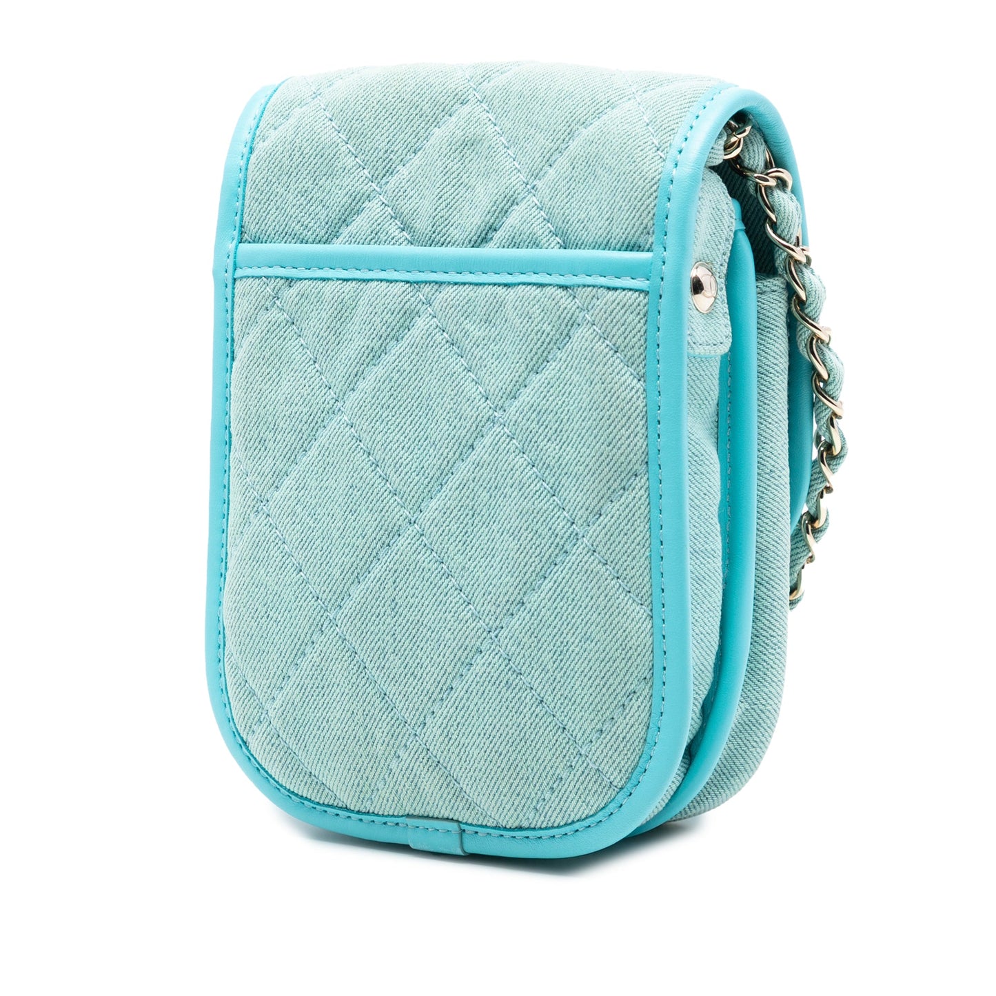 Chanel Mini CC Quilted Denim Crossbody