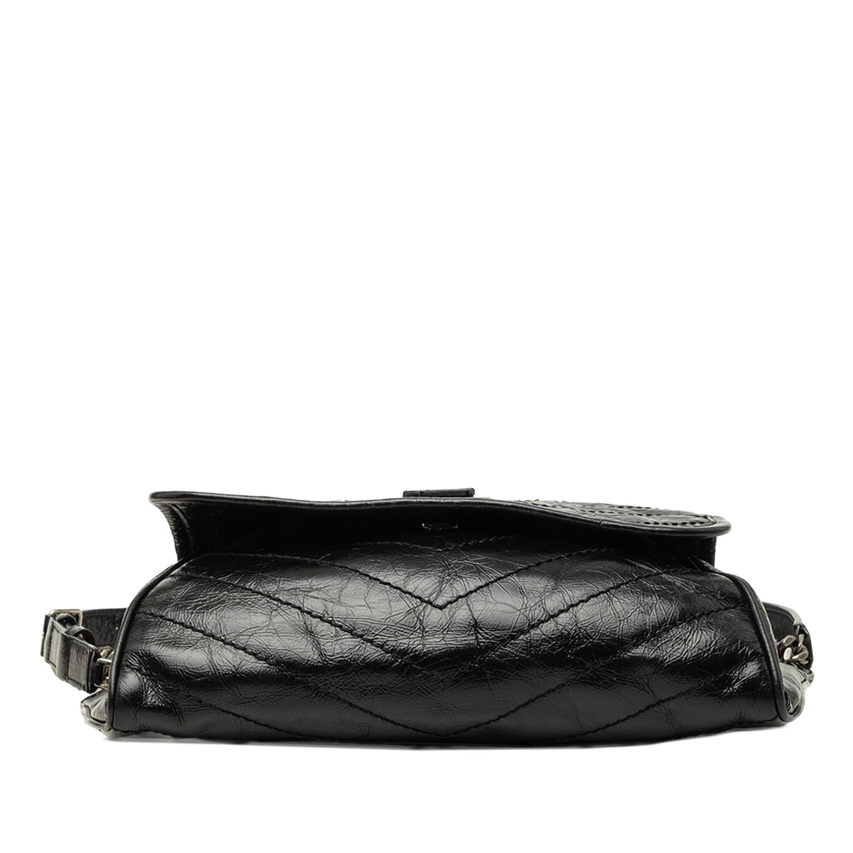 Saint Laurent Crinkled Calfskin Monogram Niki Belt Bag