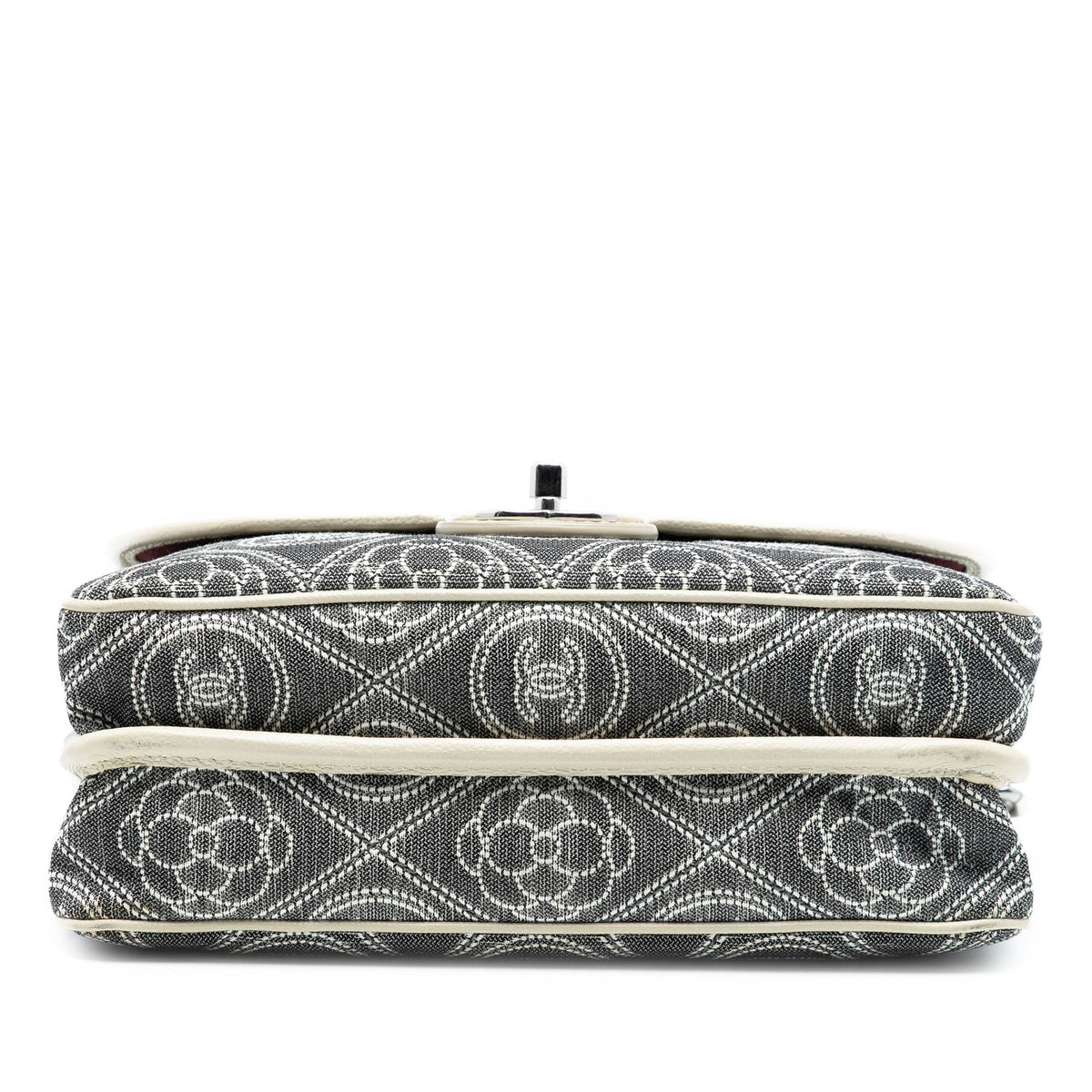 Chanel Camellia Printed Canvas Double Side Flap