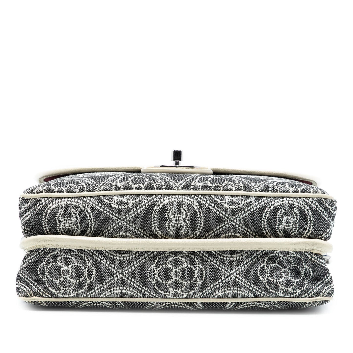 Chanel Camellia Printed Canvas Double Side Flap