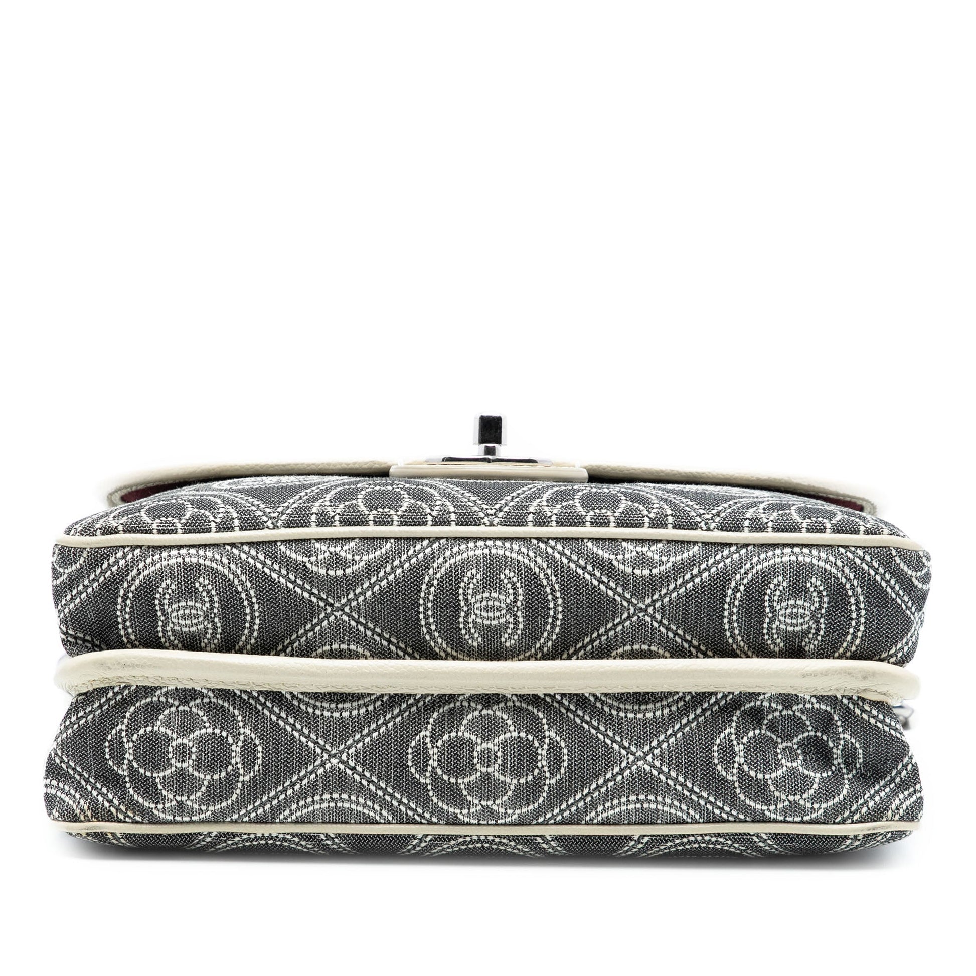 Chanel Camellia Printed Canvas Double Side Flap