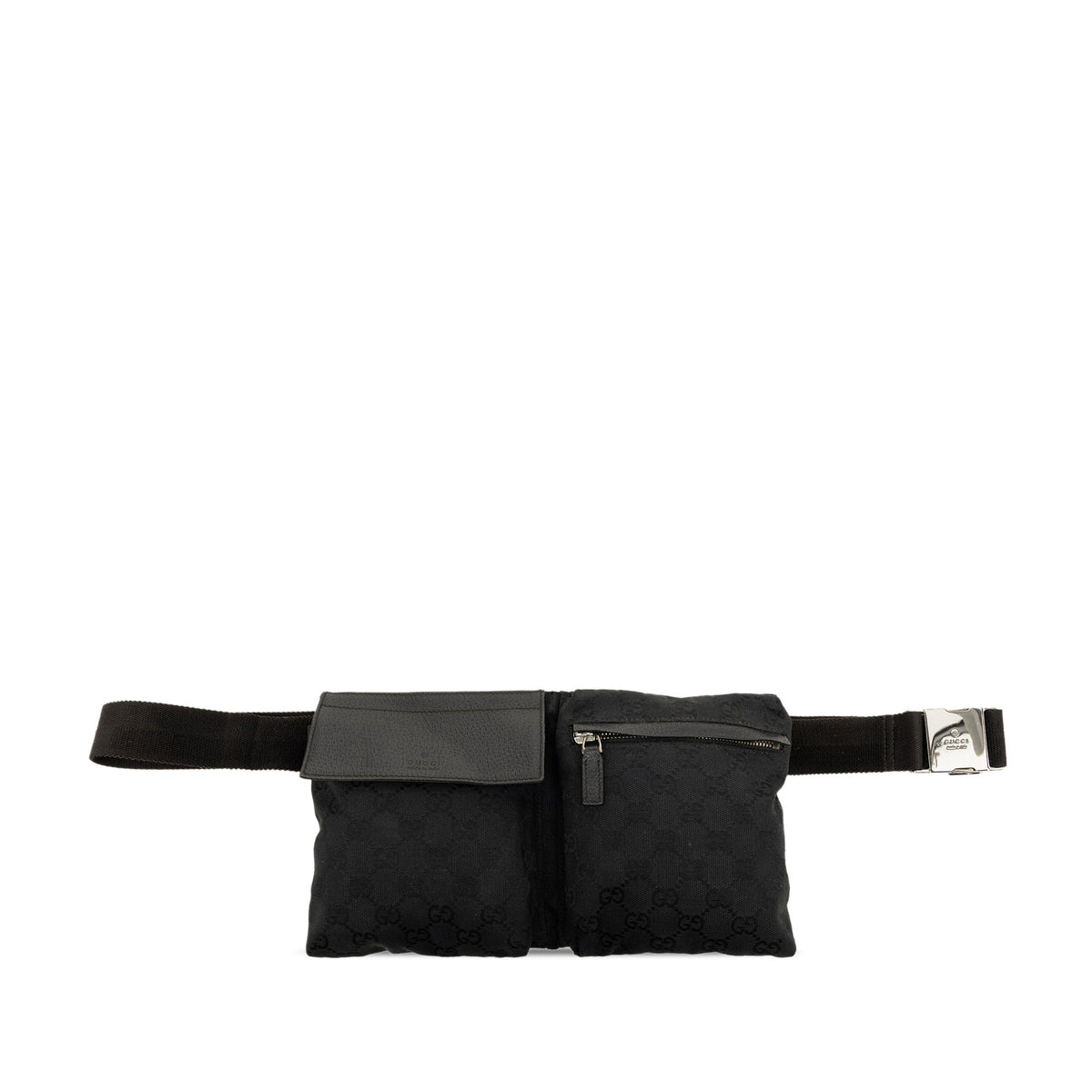 Gucci GG Canvas Double Pocket Belt Bag