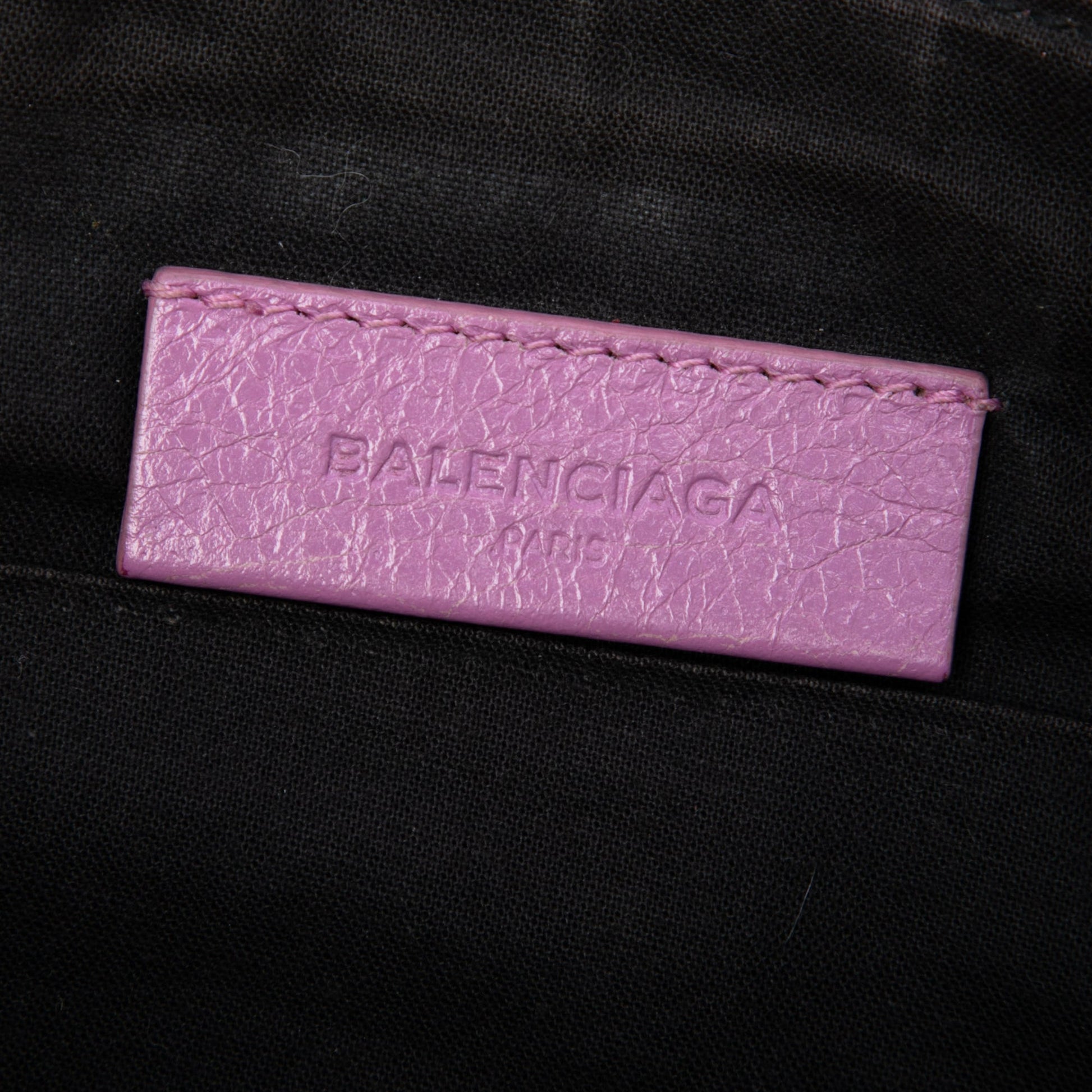 Balenciaga Lambskin Motocross Giant 12 Zip Around Flat Clutch