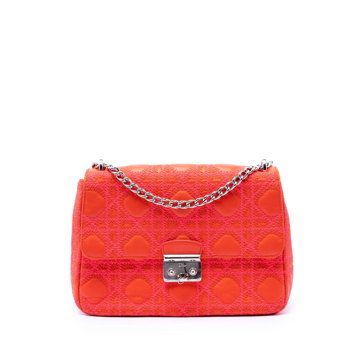Dior Medium Embroidered Lambskin Cannage Miss Dior Flap