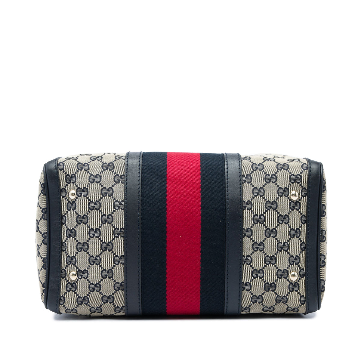 Gucci Medium GG Canvas Web Joy Boston Bag — Beige