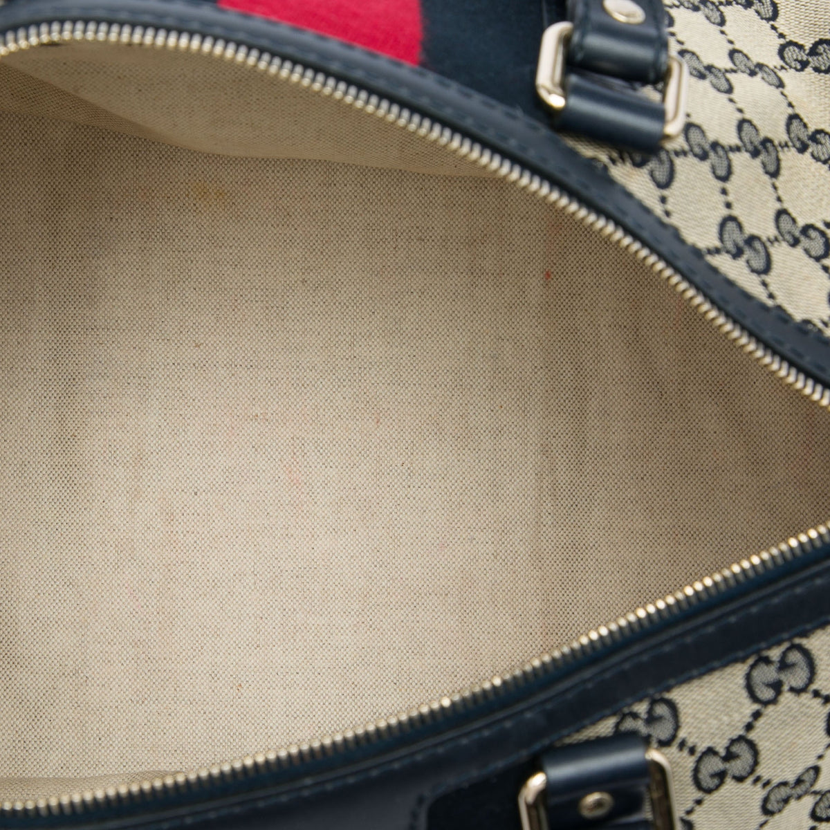 Gucci Medium GG Canvas Web Joy Boston Bag — Beige