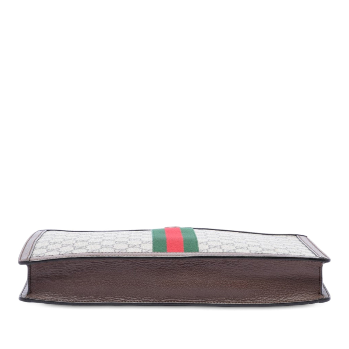 Gucci GG Supreme Web Ophidia Clutch — Beige