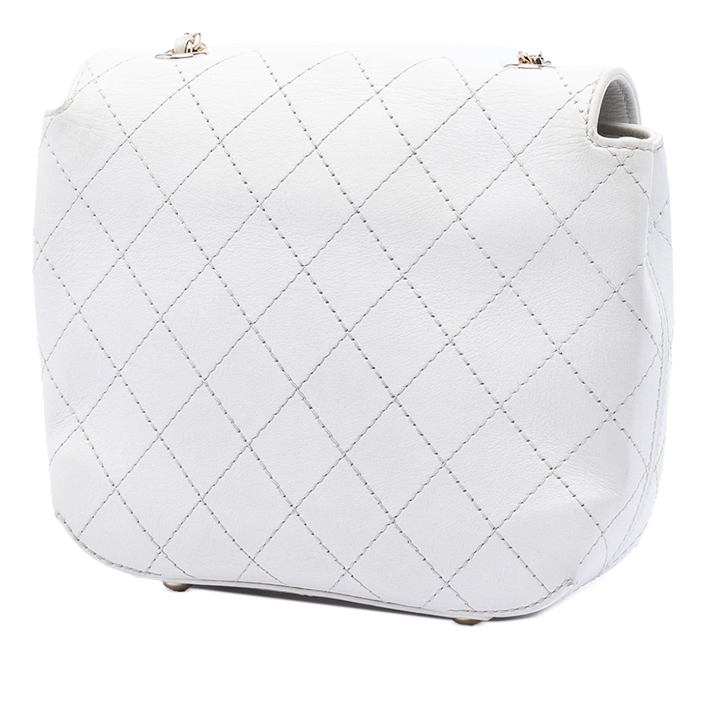 Chanel Small Stitched Calfskin Covered CC Flap