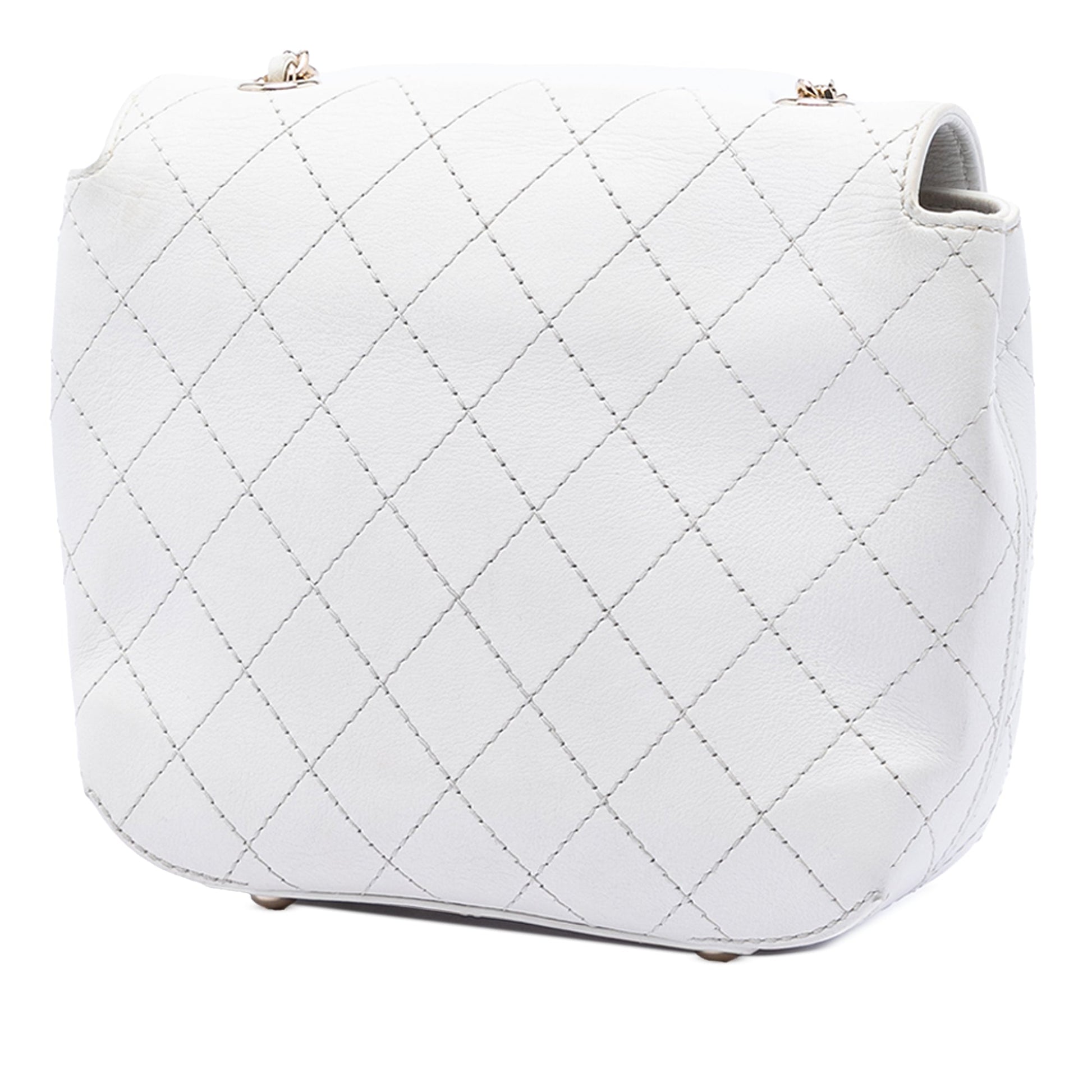 Chanel Small Stitched Calfskin Covered CC Flap