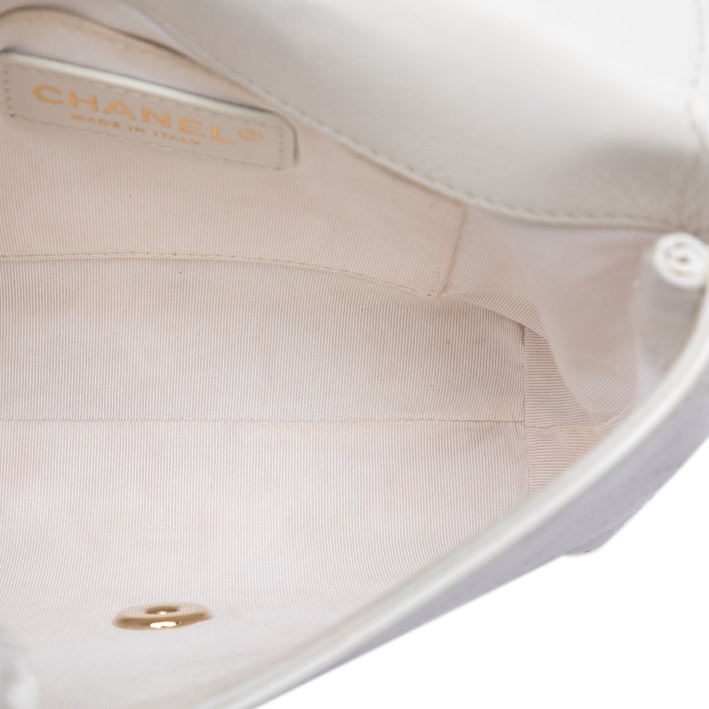 Chanel Small Stitched Calfskin Covered CC Flap