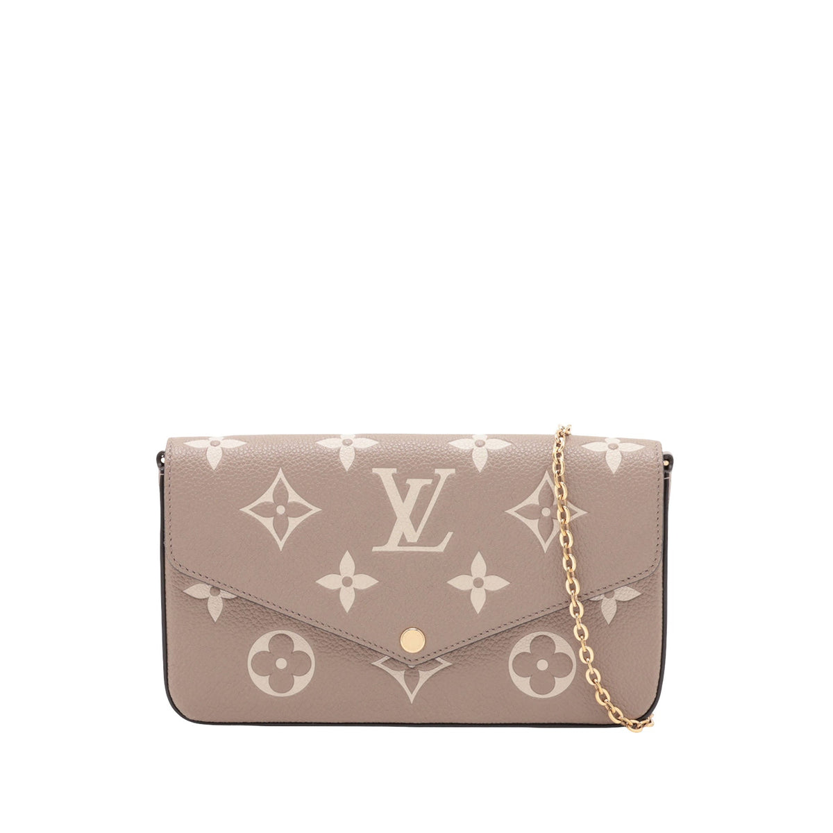 Louis Vuitton Bicolor Monogram Empreinte Pochette Felicie — Beige