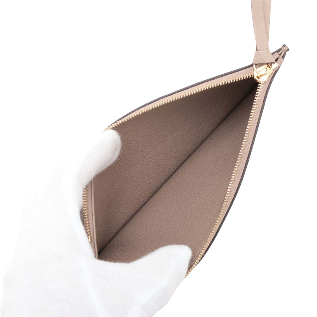 Louis Vuitton Bicolor Monogram Empreinte Pochette Felicie — Beige
