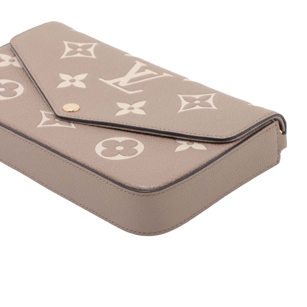 Louis Vuitton Bicolor Monogram Empreinte Pochette Felicie — Beige