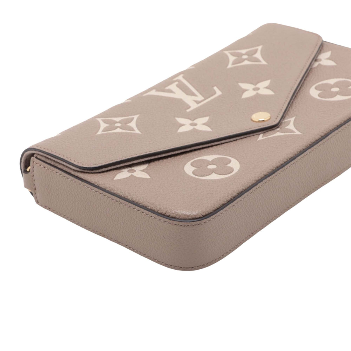 Louis Vuitton Bicolor Monogram Empreinte Pochette Felicie — Beige