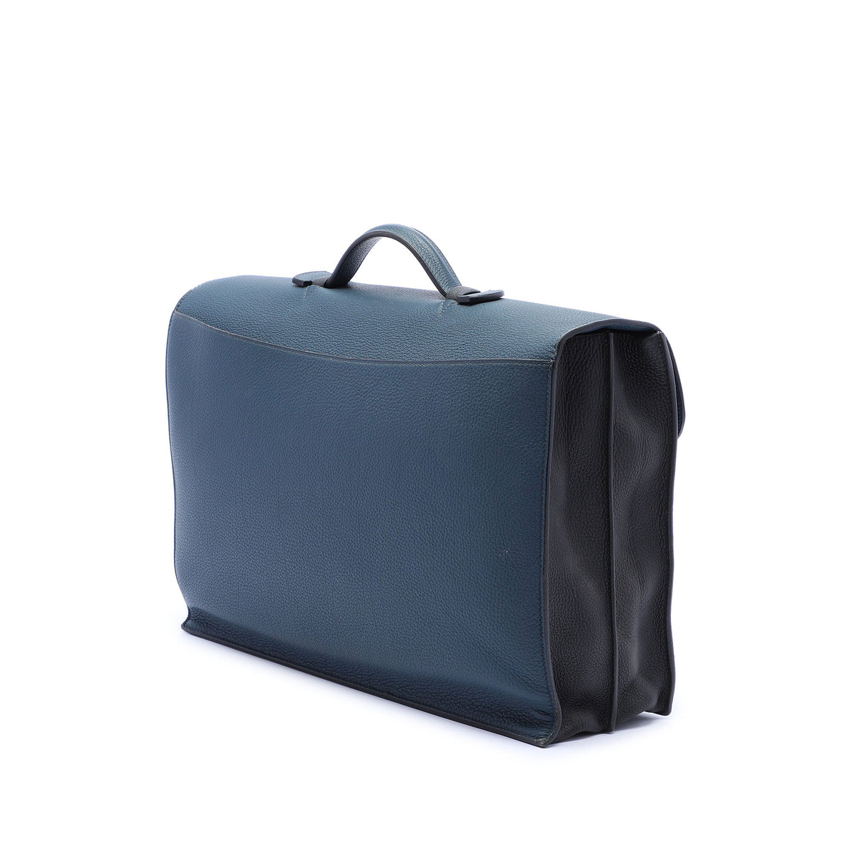 Hermès Togo Casaque Sac a Depeches 38 — Blue