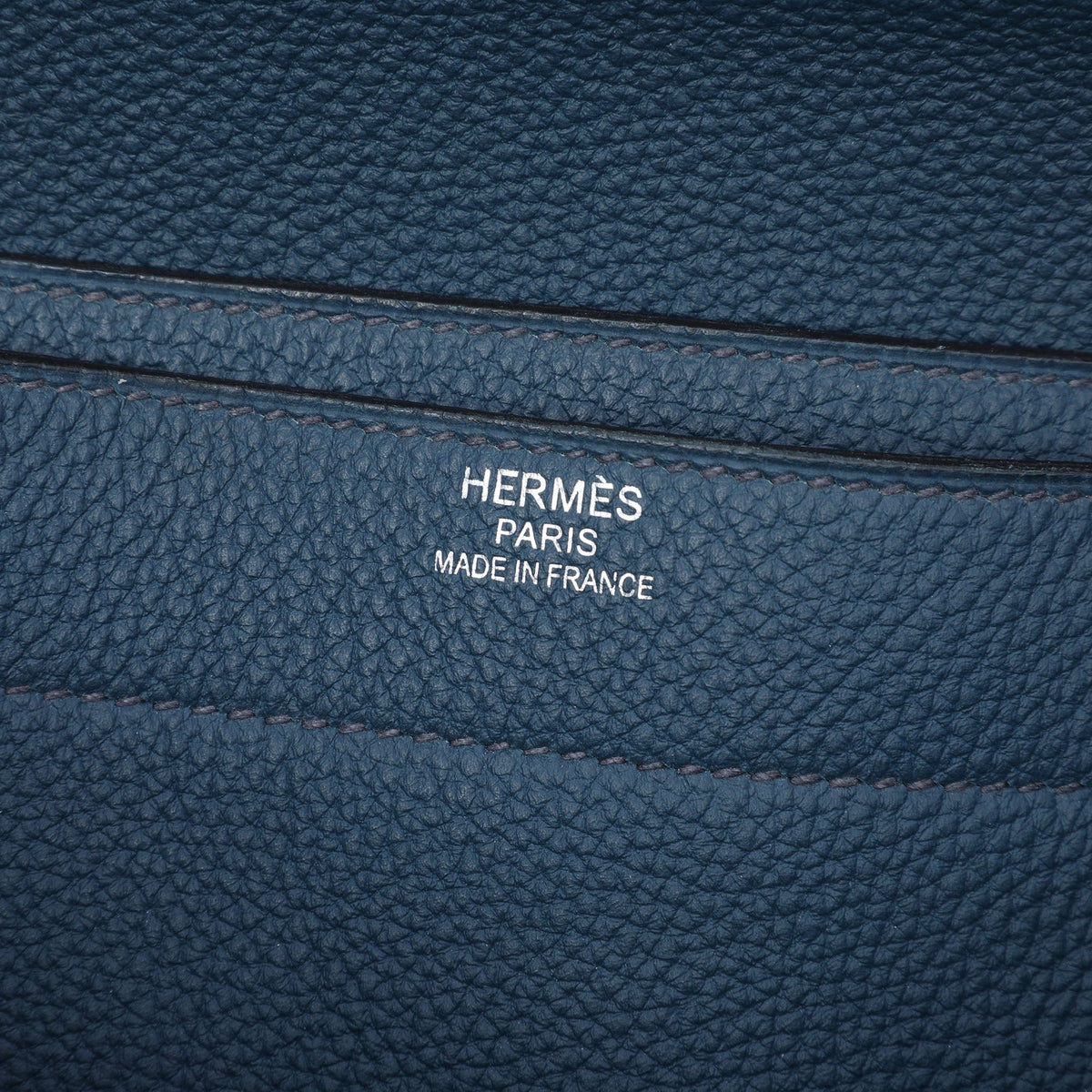 Hermès Togo Casaque Sac a Depeches 38 — Blue