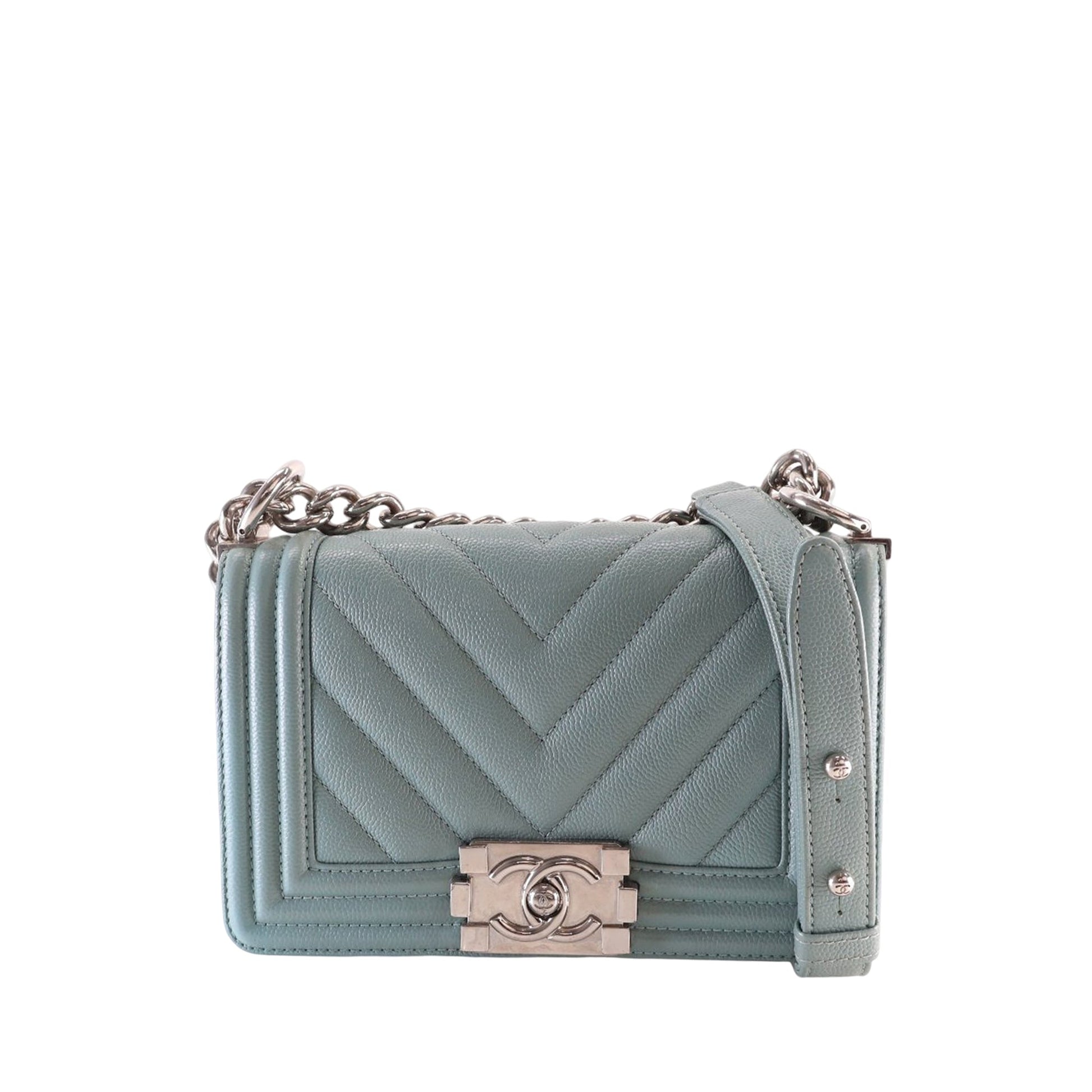 Chanel Small Chevron Caviar Boy Flap