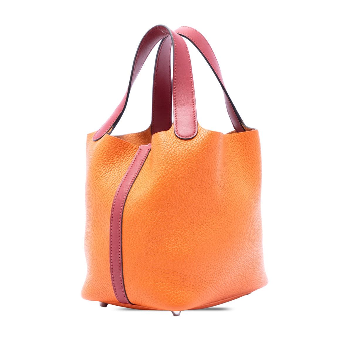 Hermès Bicolor Clemence and Swift Picotin Lock 18 — Red