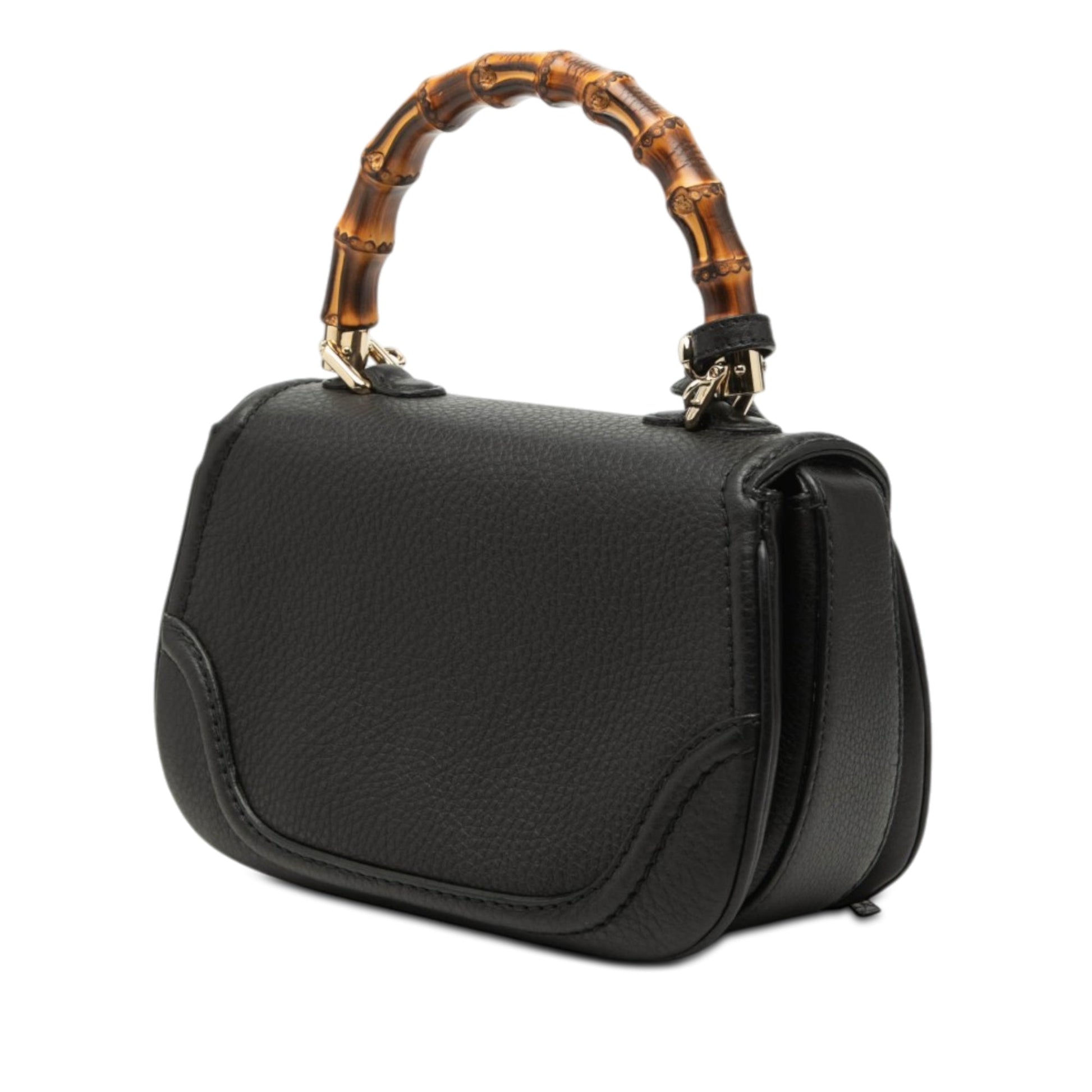 Gucci Small Leather New Bamboo Satchel